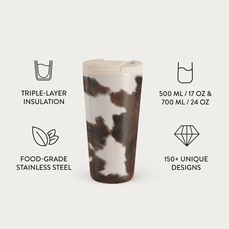 BURGA Burga Celestial 700ml Travel Mug Flap & Straw Set Lid Combo – BPA-Free Stainless Steel, Triple-Layer Insulated, Leak-Resistant, Premium Printed Design – Hot & Cold Drinks
